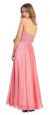Strapless Floral Sequins Bust Long Formal Prom Dress back in Coral